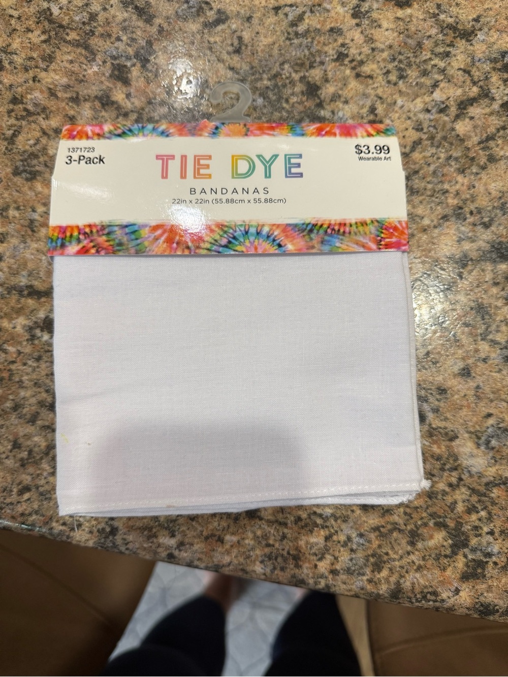 Hobby Lobby Tie Dye Bandanas 3-Pack - White